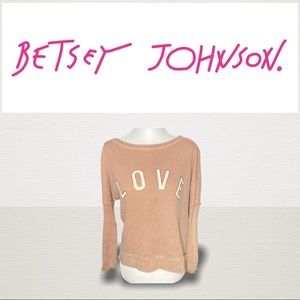Betsey Johnson Pink Waffle Knit Top